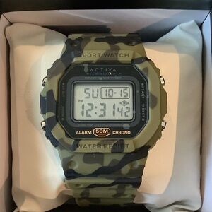 Invicta Activa X Retro Men’s Camouflage Digital Watch, Brand New